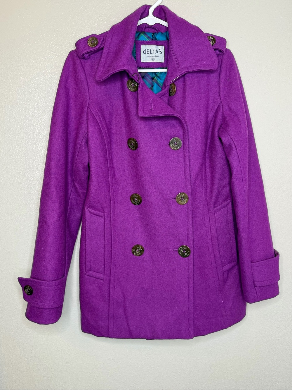 Vintage Delias Jacket  Women’s medium Y2K Delias Purple Pea Coat